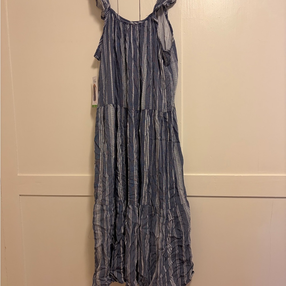 Como Vintage Navy and White Striped Dress